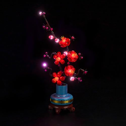 Upgraded LED Light Kit for Lego Plum Blossom Flower Décor Building Set, Compatible with Lego 10369, Home Decoration Gift (Only Light, No Building Models) - color: 10369 Plum Blossom Flower, size: Standard Version