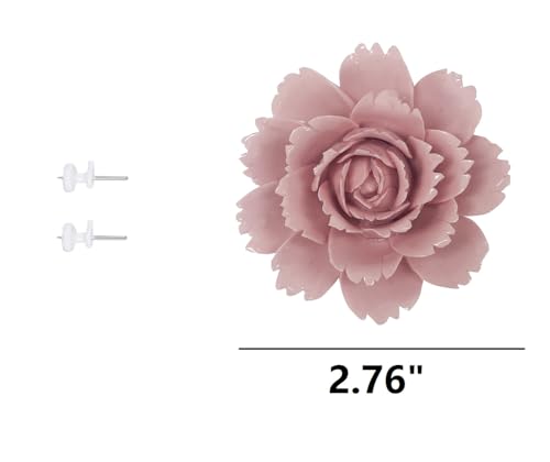 Ceramic Flower Wall Art, Artificial Flower Wall Sculpture，Handcrafted 3D Hanging Porcelain Flowers ,3D Wall Hanging Decor ,Porcelain Flower Wall Décor for Home，Hallway，Kitchen，Office (Pink,Camellia, 2.76") - color: Pink,Camellia, size: 2.76"