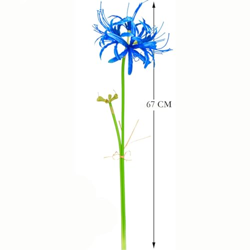 6 Sets 67 CM Lycoris Radiata Artificial Spider Lily Flowers Stonegarlic Clusteramaryllis for Home Garden Wedding Party Decor (Purple) - color: Purple