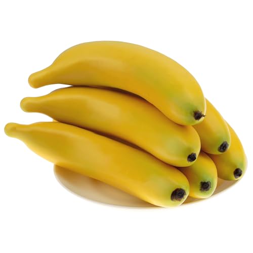 Gresorth 6pcs High Grade Fake Banana Decoration Artificial Realistic Fruit Simulation for Home Party Holiday Festival Christmas Display - color: F