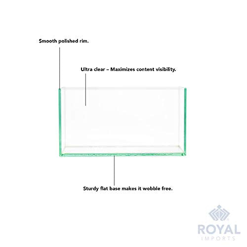 Royal Imports Flower Glass Vase Decorative Centerpiece for Home or Wedding Oblong Rectangle Shape (8", Clear) - color: Clear, size: 8" (4x4)