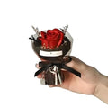 Red Mini Aromatherapy Soap Rose Bouquet – Luxury Scented Artificial Flower Arrangement for Women, Romantic Valentine’s Day Gift, Home & Car Decoration, Desk Display, DIY Surprise Present