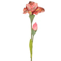 M METERXITY 1-Pack Orange Artificial Iris Flowers with Flower Bud,17.7 Inch Faux Iris PU Bouquets Real Touch Faux Flowers for Home/Wedding/Christmas/Party - color: Orange