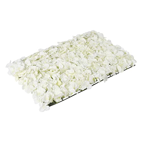 16"x 24" Artificial Flower Wall Panels,Flower Wall Mat Silk Flower Panels for Outdoor Garden Backyard Fence Fence Privacy Screen and Indoor Wall Decor(10Pcs White,Style 2) - color: 10Pcs White,Style 2