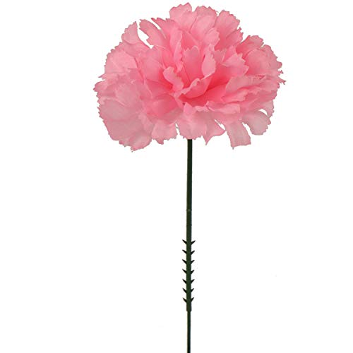 Larksilk 500 Pack Artificial Carnations - Bulk Silk Flowers for Weddings, Mother's Day, Graduations, Easter & Memorial Day - 3.5" Heads, 5" Stems, Real Touch Petals, 18 Colors Available - Pink - color: Pink, size: 500
