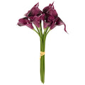 M METERXITY 10-Pack Purple Red Artificial Calla Lily Flowers,14 Inch Faux Calla Lily PU Bouquets Real Touch Faux Flowers for Home/Wedding/Christmas/Party - color: Purple Red