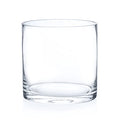 Enova Floral Clear Glass Cylinder Vase 5 x 5 Inches Round Flower Vase, Pillar Candle Hurricane Floating Candle Holder Vase, Small Floral Glass Vase for Decoration Home, Wedding Centerpiece (1 Piece) - size: 5W X 5H
