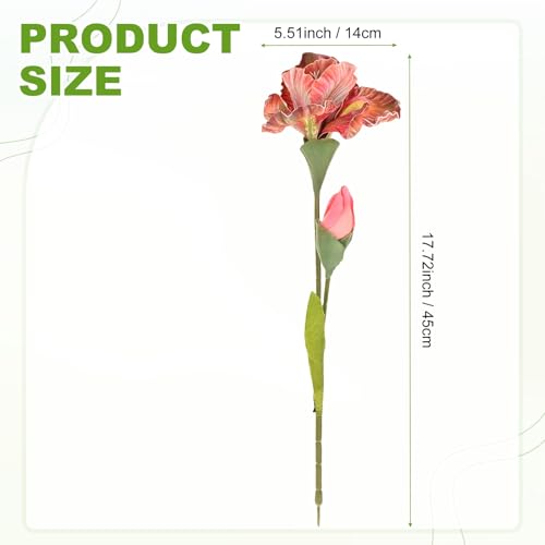 M METERXITY 1-Pack Orange Artificial Iris Flowers with Flower Bud,17.7 Inch Faux Iris PU Bouquets Real Touch Faux Flowers for Home/Wedding/Christmas/Party - color: Orange