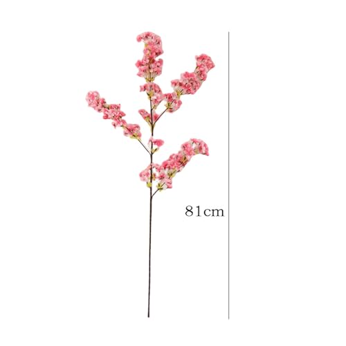 3Pcs Artificial Cherry Blossom Branches - Pink Silk Faux Peach Flowers Stems Fake Plants for Vase Home Wedding Centerpieces Spring Garden Decoration (Pink) - color: Pink