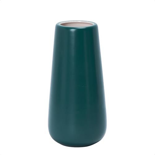 D'vine Dev 8 Inch Ceramic Flower Vase Matte Finishing, Minimalist Design for Home Décor, Bedroom, Living Room, Centerpieces, Office, Emerald Green, VS-XH-F-1 - color: Emerald Green, size: 8 Inch