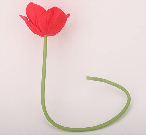 Rikyo 10 Stem 11" Bouquets Artificial Flowers Poppy Flowers,No Fade Faux Anemone Wild Flowers for Kitchen Table Centerpiece Vase,Home Greenery Wedding Holding Flowers Backdrop Arch Wall(White) - color: White