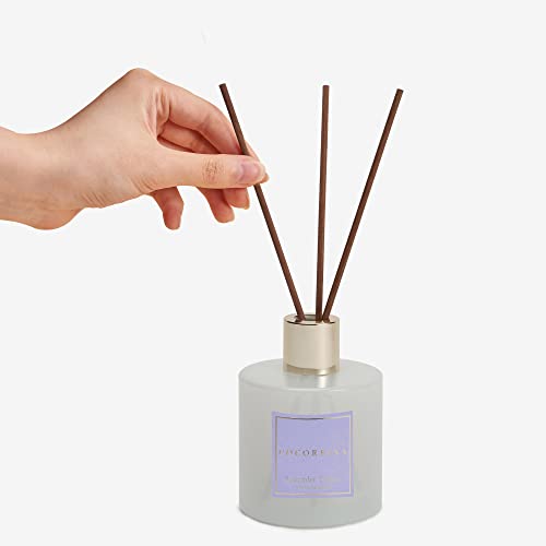 Cocorrína Premium Reed Diffuser Set with Preserved Baby's Breath & Cotton Stick Lavender Thyme | 6.76 Fl.oz Scent Diffuser for Bedroom Bathroom Home Décor - size: 6.7 Ounce/1pack