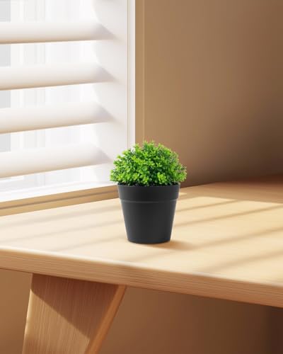 Fake Eucalyptus Potted Artificial Plant – Small Faux Eucalyptus for Desk, Bathroom, Shelf, or Home Decor, Realistic Greenery for Farmhouse, Office & Kitchen Decoration PA-013 - size: PA-013