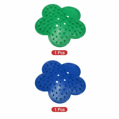 HARFINGTON 2pcs Rose Thorn Stripper Tool Set 4.7" PVC Flower Thorn Leaf Remover Flower Stem and Leaf Stripping for Gardening Home Florist Arrangement, Blue Green - color: Blue/Green
