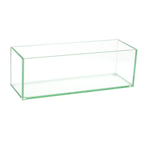 Royal Imports Flower Glass Vase Decorative Centerpiece for Home or Wedding - Oblong Rectangle Shape, 12" Long, 4" Hx4 W Opening, Clear - color: Clear, size: 12" (4x4)