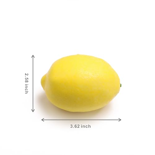 9PCS Yellow Simulation Lemon Fake Fruit Artificial Lemon Realistic Fruit Ornaments Kitchen Table Home Decoration Summer Party Photography Props Teaching Model Maintenance-Free - color: 9pcs Yellow Lemon