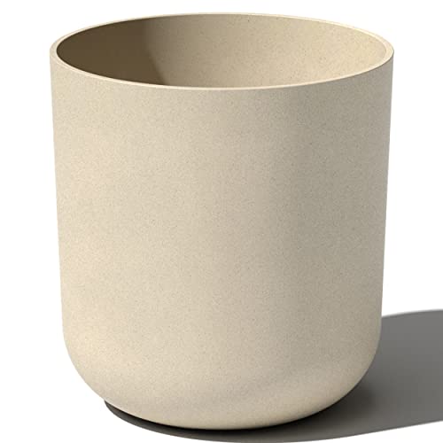 Veradek Round Lima Plastic Planter Pots for Indoor/Outdoor Garden Use, Sand Color, 5 Year Warranty - color: Sand, size: 20 inches