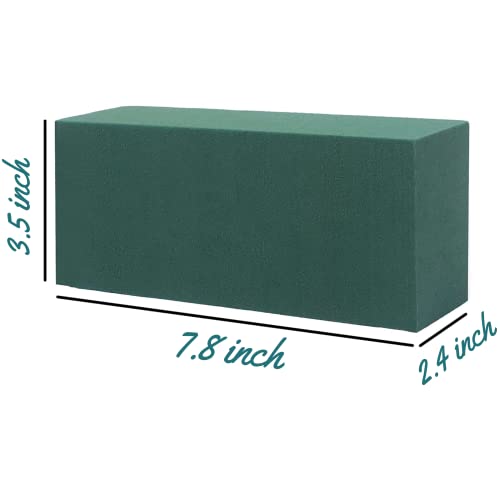 FLOFARE Pack of 8, Dry and Wet Floral Foam Blocks for Fresh and Artificial Flowers, Each (7.8” L x 3.5” W x 2.4” H), for Wedding, Birthdays, Home, Office and Garden Decorations - size: Pack of 8