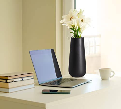 D'vine Dev 8 Inch Ceramic Flower Vase Matte Finishing, Minimalist Design for Home Décor, Bedroom, Living Room, Centerpieces, Office, Ebony Black, VS-XH-E-1 - color: Ebony Black, size: 8 Inch