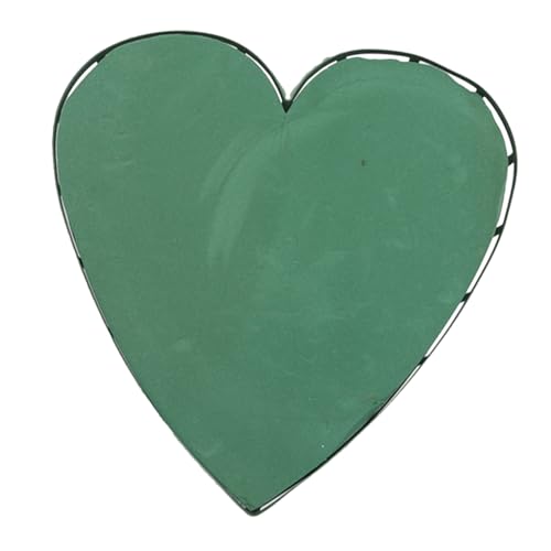 Healifty Large Heart Shaped Floral Foam Block with Suction Cup for Wedding Car Decoration DIY Flower Mud Plate for Floral Arranging Lightweight 15.74X14.96X1.18 Inch