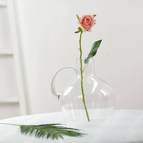Efavormart 10" Heavy Duty Clear Glass Vases Candle Holder Centerpiece Vessel Jar with Wooden Base - color: Clear, size: 10‘’