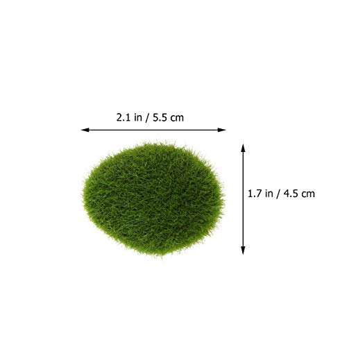 20Pcs Floral Arrangements Fake Moss Rocks Landscape Decorative Green Globes Bulk Decor Fake Arrangements Balls vase Fairy