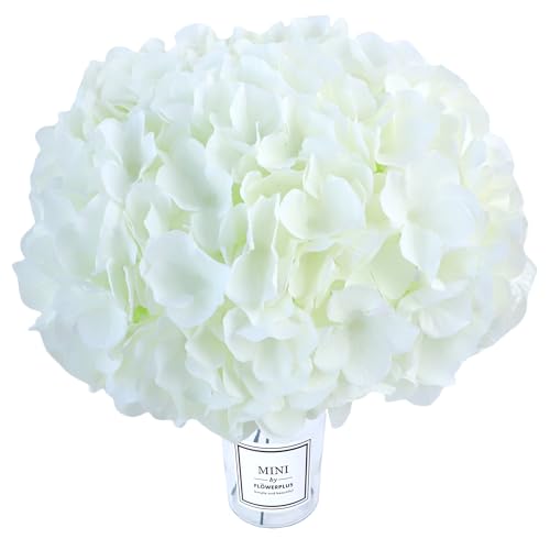 AVIVIHO 60pcs Hydrangea Artificial Flowers Bulk Ivory Full Fake Hydrangea Silk Flowers with Stems Ivory White Fake Flowers Heads for Wedding Party Home Centerpieces Arch Festival Decoration - color: Ivory, size: 60PCS