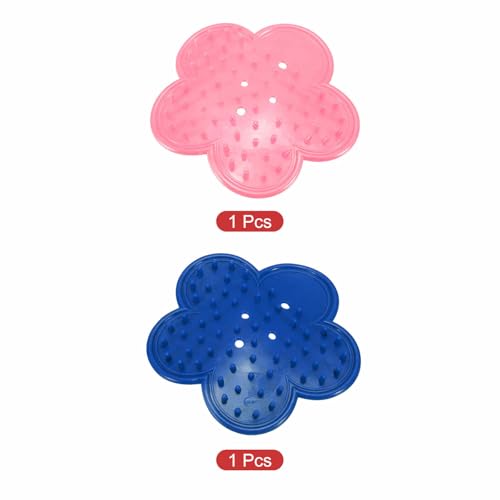 HARFINGTON 2pcs Rose Thorn Stripper Tool Set 4.7" PVC Flower Thorn Leaf Remover Flower Stem and Leaf Stripping for Gardening Home Florist Arrangement, Blue Pink - color: Blue/Pink