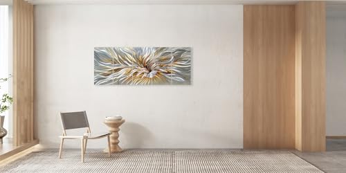 YHSKY ARTS Abstract Floral Metal Wall Art Sculpture Hand Crafted 5-Piece Set for Living Room and Bedroom Decor - color: Floral Art, size: 64x24IN