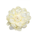 Dainty Satin Rose Flower Brooch Pins for Women Delicate Large Camellia Pins Shawl Clips Duckbill Clips Wedding Prom Banquet Party Jewelry Gift - color: Beige