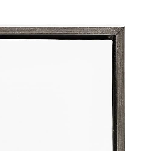 'Pristine Hydrangea Bouquet Sentiments'| Floating Frame Canvas Art | Stupell Industries | Gray, 21 x 17 Inches, Easy to Hang and Sturdy, Made in USA, by Dogwood Portfolio - color: Luster Gray (Matte), size: 20"L x 16"W