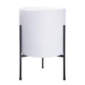 D'vine Dev Modern White Plants Pot Cylinder Planter with Heavy Duty Stand, Large 12 Inch Pot, 18.9 Inch with Stand Height, 96-T-A-3 - color: White, size: Large 12 Inch
