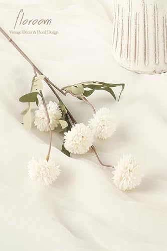 Floroom 9pcs Taupe Beige Mix Faux Silk Mums Artificial Flowers, Bulk Fake Small Mini Chrysanthemums with Stems for DIY Wedding Centerpieces Floral Arrangements Vase Fillers Home Decorations - color: Soft Breeze Taupe, size: 9pcs