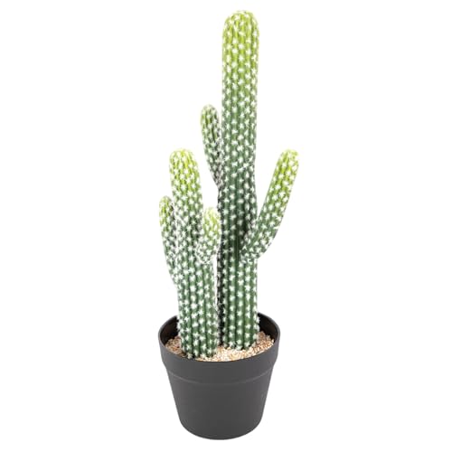 23 Inch Artificial Cactus Plant with Realistic Texture, Faux Cacti Plant Indoor Potted, Fake Desert Cactus for Home Office Garden Store Patio Decor. - size: 23 Inch