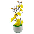 Fenteer Simulation Flower with Vase Realistic Potted Plum Blossom Artificial Potted Flowers for Farmhouse Bookshelf Office Home Table