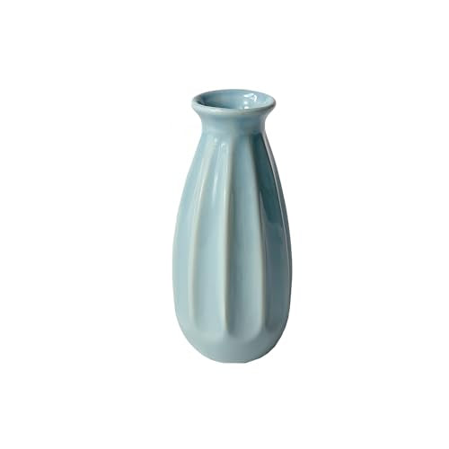Simple Vase for Flowers Plants, Small Cute Flower Vase for Modern Table Shelf Home Decor Wedding Boho Decor, Farmhouse - color: 1pc-stjh-blue