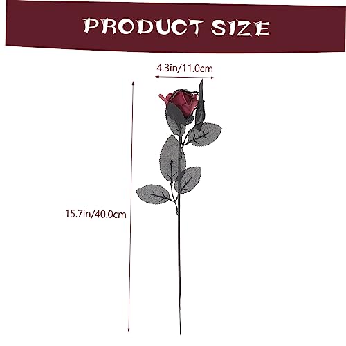 Cabilock 5Pcs Halloween Rose Decor with Realistic Spider Artificial Flowers Indoor Party Decoration for Haunted House Bar Garden Reusable Polyester Material