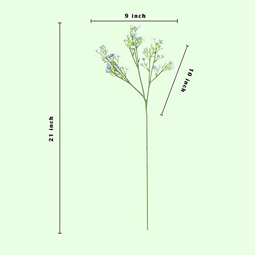 LYLYFAN Babys Breath Artificial Flowers,12 Pcs Gypsophila Faux Flowers for Wedding Party Home Garden Decoration Blue - color: Blue, size: 12pcs