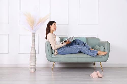 Leewadee Decorative Tall Floor Vase for Living Room Decor, 34 inches, White Wash, Resin - color: White Wash, size: 34 inches