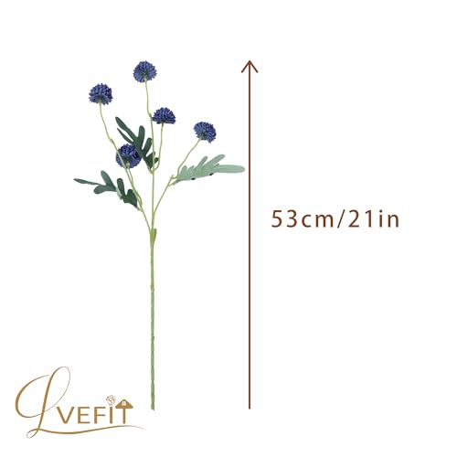 LVEFIT 10 Pcs Navy Blue Fake Mums Long Stem Flowers,Faux Kiku Flower Bulk,Silk Flowers Mini Chrysanthemum Floral Arrangements,Artificial Flowers Chrysanth Mini Fake Flower - color: Navy Blue
