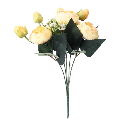Artificial Peonies Flowers for Home Decor for Wedding Party Decor Yellow - color: Yellow