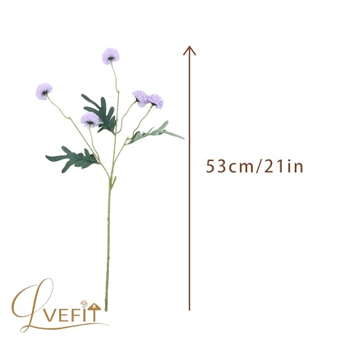 LVEFIT 10 Pcs Lavender Kiku Flower Fake Mums Long Stem Flowers,Faux Kiku Flower Bulk,Silk Flowers Mini Chrysanthemum Floral Arrangements,Artificial Flowers Chrysanth Mini Fake Flower - color: Lavender