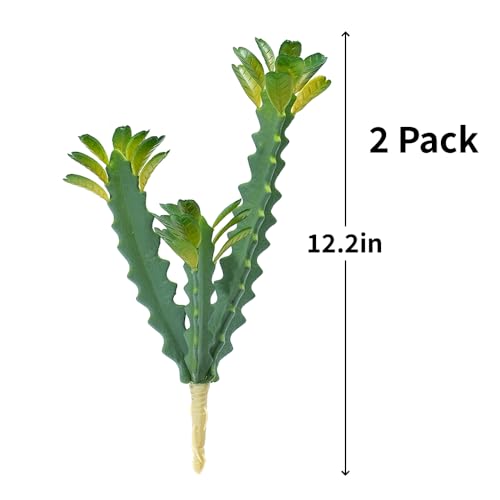 COTSEN 2 Pack 12.2 inch Artificial Succulents Artificial Cactus Plant Fake Cactus Unpotted Artificial Succulent Plants Home Garden Office Indoor and Outdoor Decor