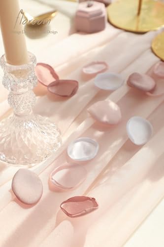 Floroom 500pcs Rose Petals Dusty Rose Blush Faux Silk Flower Petals for Wedding Flower Girl Basket Aisle Scatter Dinner Table Centerpieces Party Confetti Bridal Shower Romantic Night Decoration - color: Rose Pink, size: 500pcs