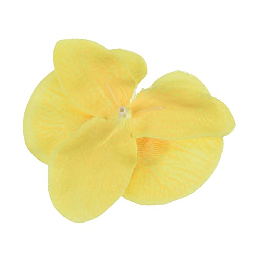 PATIKIL 3.5" Artificial Orchid Flower Heads, 20 Pack Silk Phalaenopsis Fake Butterfly Orchid Heads for Wedding Floral Bouquet Decor DIY Craft Making, Yellow - color: Yellow, size: 3.5"