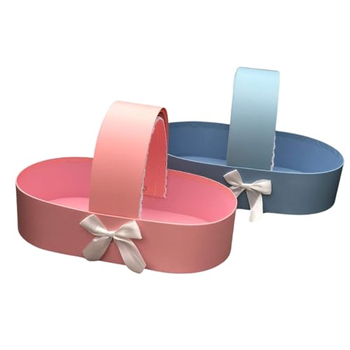 UNIKPACKAGING Premium Quality European Style Gender Reveal Gift Basket, Its a Boy/Girl Floral Box for Luxury Style Flower Arrangements (Blue) - color: Blue
