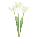 M METERXITY 3-Pack White Artificial Parrot Tulip Flowers,27 Inch Faux Parrot Tulip Silk Bouquets Real Touch Faux Flowers for Home/Wedding/Christmas/Party - color: White