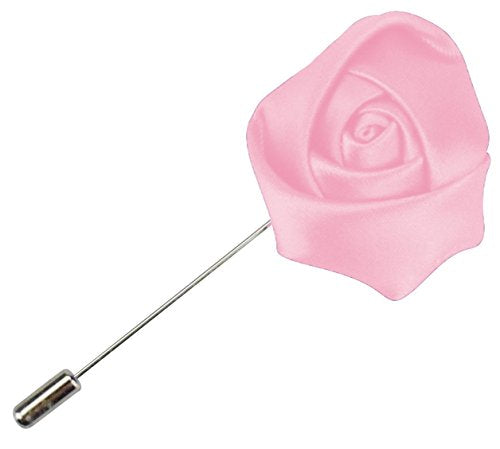 Flairs New York Gentleman's Essentials Premium Handmade Flower Lapel Pin Boutonniere - color: Blush Pink [Rose Bud]