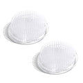 2pcs Flower Frog Round Plastic Flower Arrangement Holder Floral Pin Frog 70mm / 2.76 Inch (White) (White)