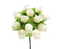 GiftWrap Etc. Ivory Artificial Silk Flower Roses - 12 Mini Bouquets of 12 Rosebuds, 144 Rosebuds Total, Wedding, Reception, Anniversary, Wreath, Bridal Shower - color: Ivory